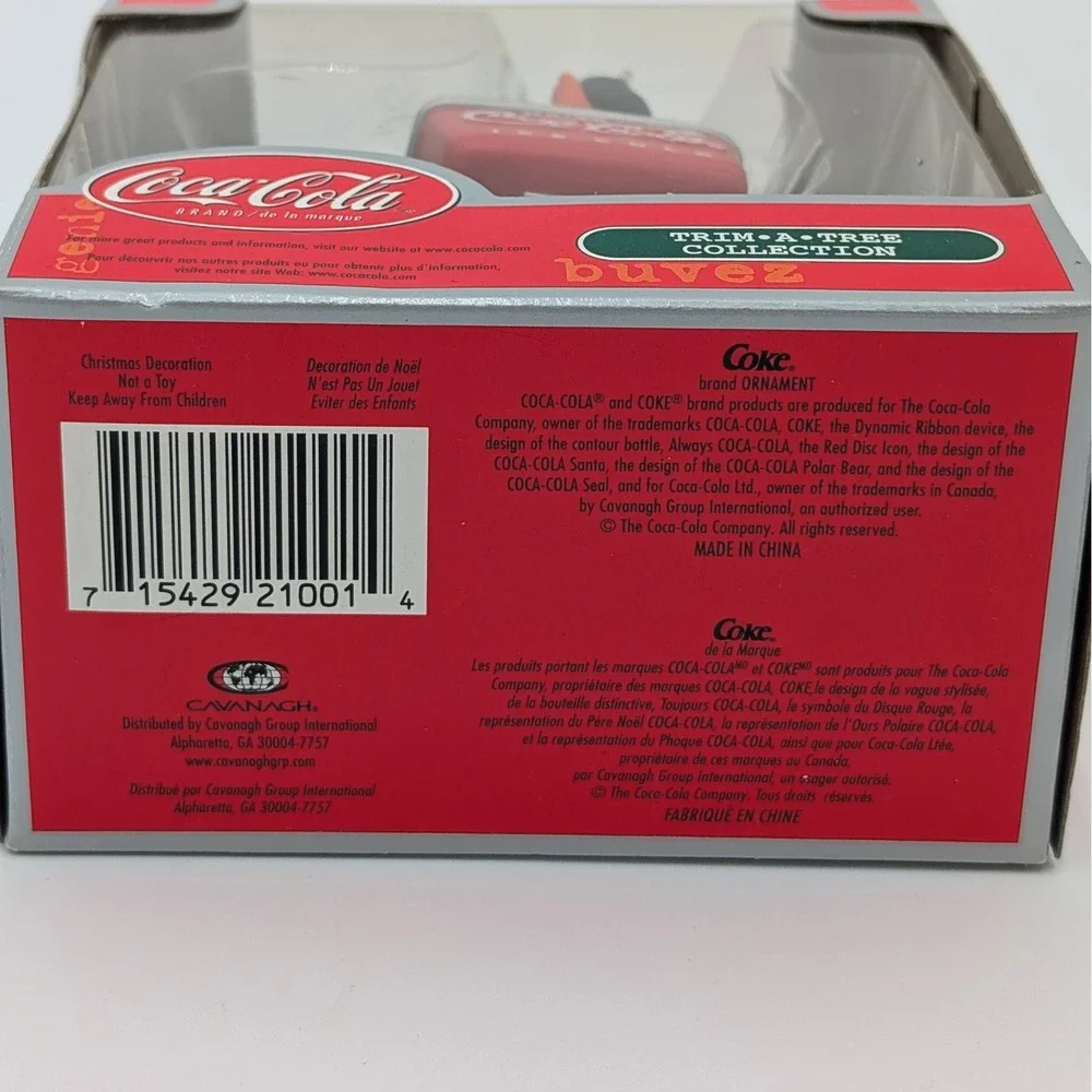 Coca-Cola Polar Bear Penguin Soda Fountain Ornament Trim A Tree Cavanagh Box